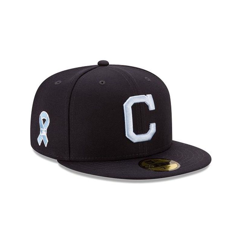 MLB Cleveland Indians Father's Day 59Fifty Fitted (ZLK6422) - Blue New Era Caps